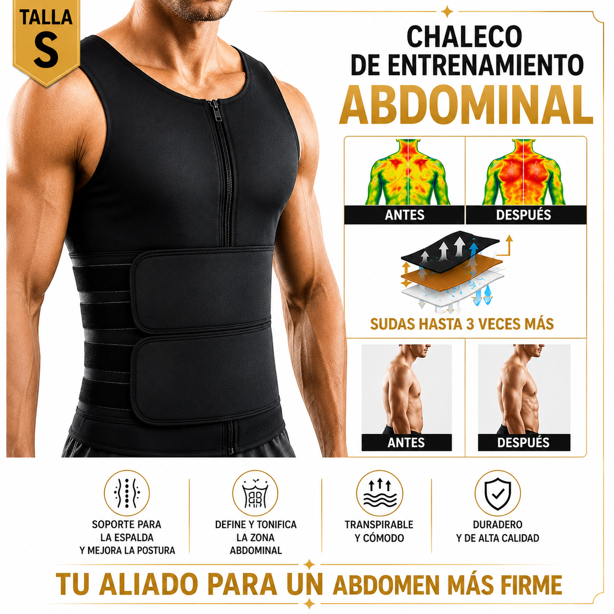 CHALECO REDUCTOR ABDOMINAL