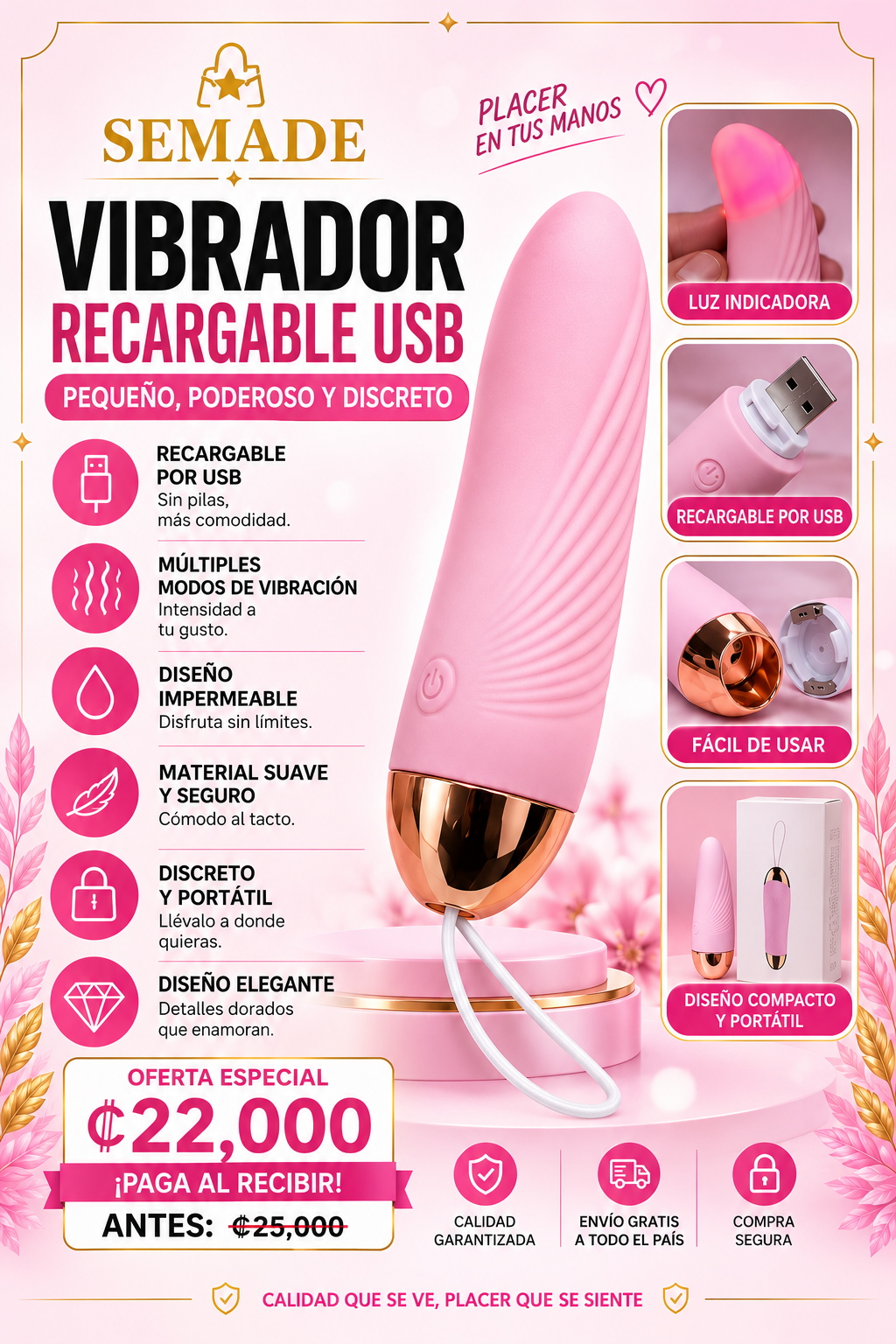 MINI MASAJEADOR RECARGABLE USB