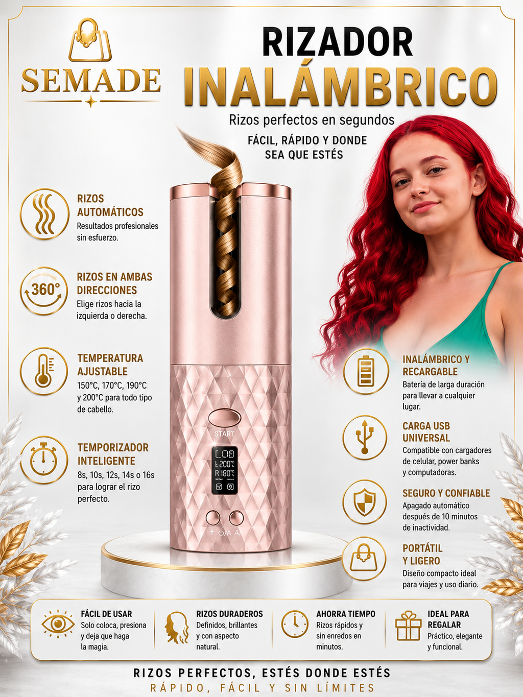 Rizador Inalámbrico Automático