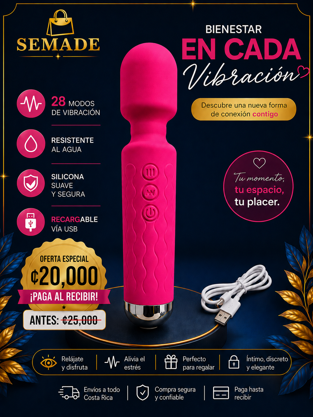 VIBRADOR RECARGABLE H-1769