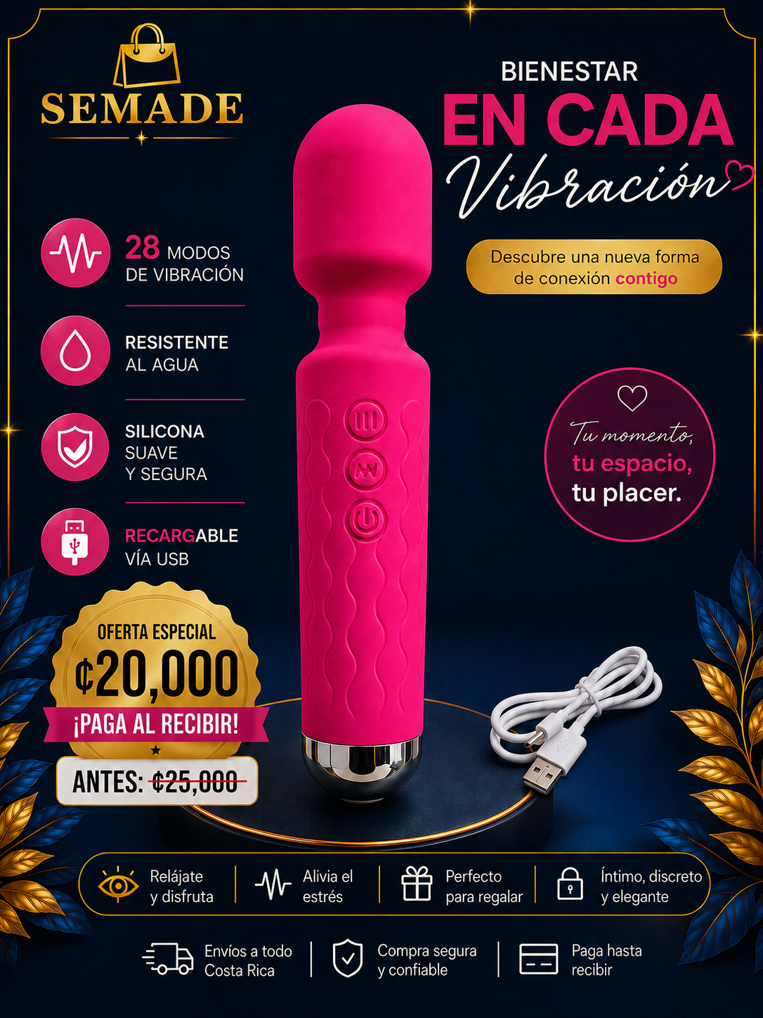 VIBRADOR RECARGABLE H-1769
