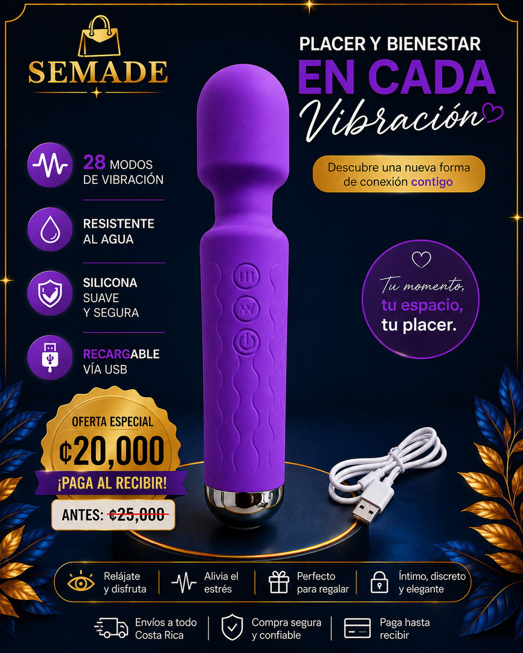 VIBRADOR RECARGABLE H-1769