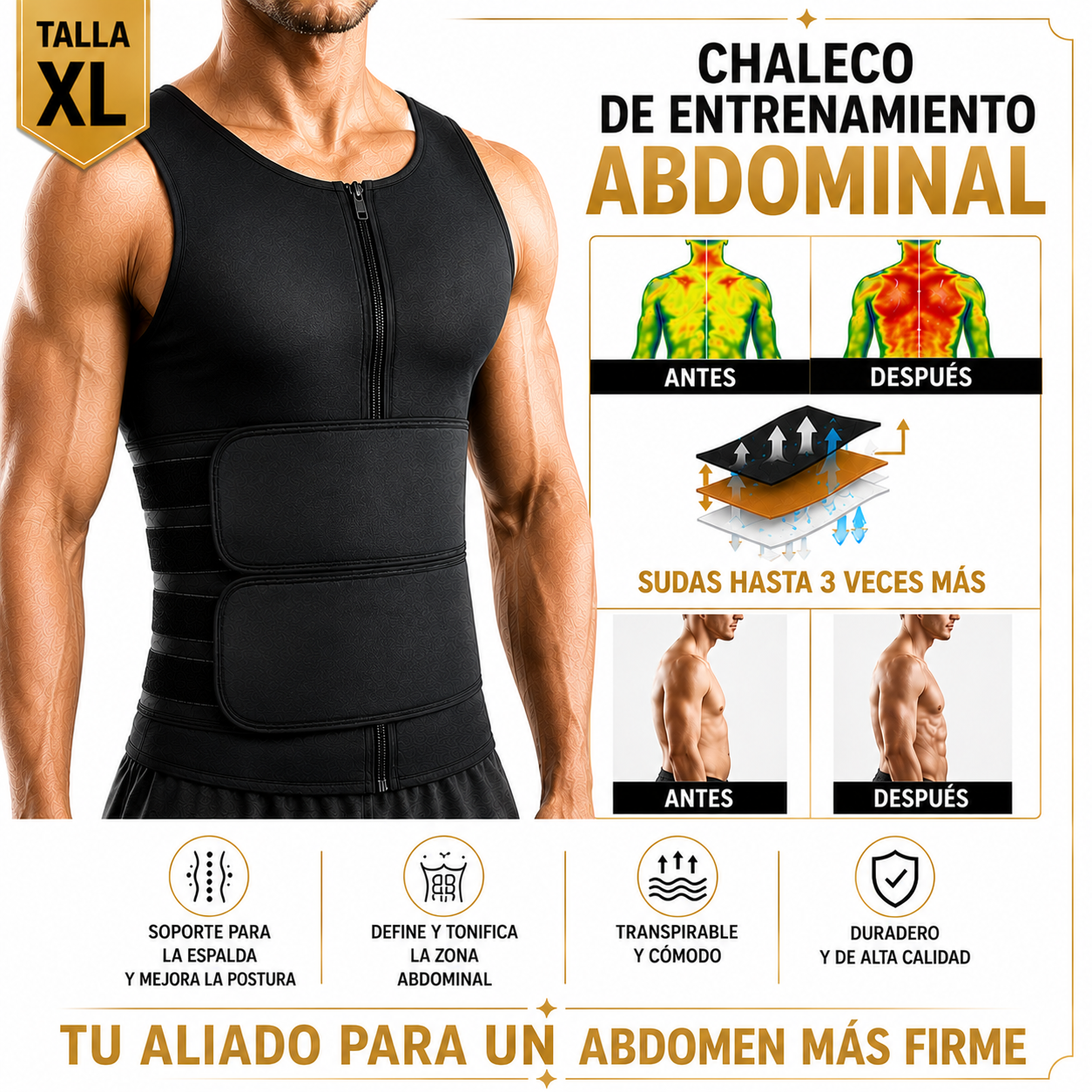 CHALECO REDUCTOR ABDOMINAL