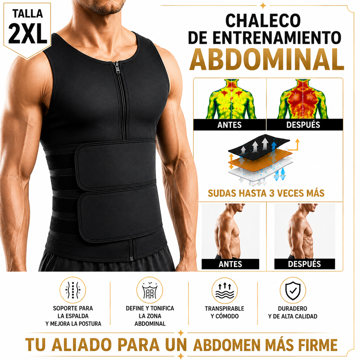 CHALECO REDUCTOR ABDOMINAL