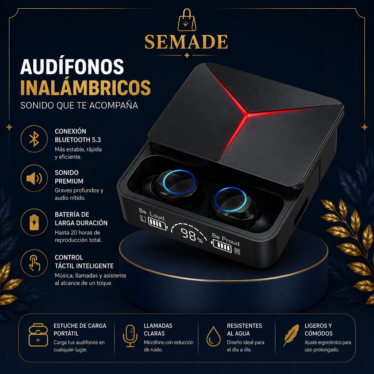 Audífonos Bluetooth M90