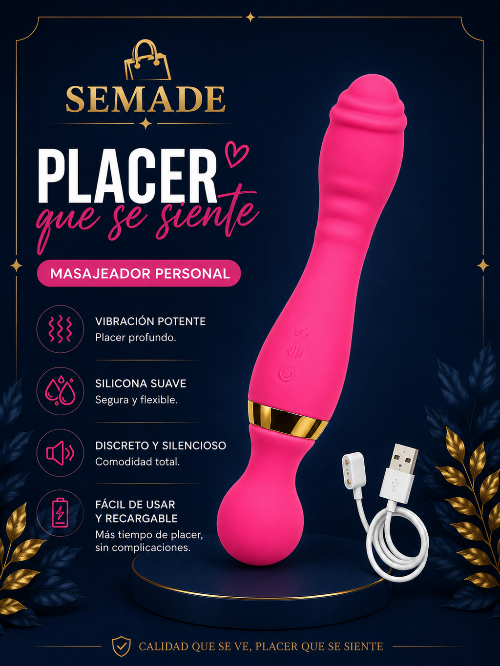 MASAJEADOR PERSONAL MORADO RECARGABLE