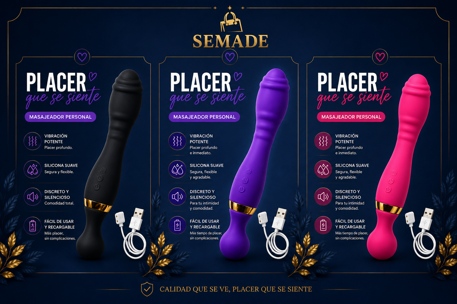 MASAJEADOR PERSONAL MORADO RECARGABLE