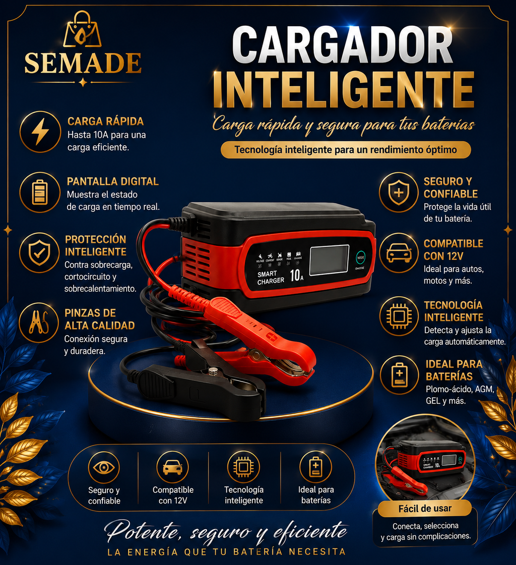 Cargador de bateria para carro y moto
