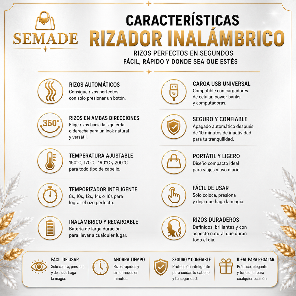Rizador Inalámbrico Automático