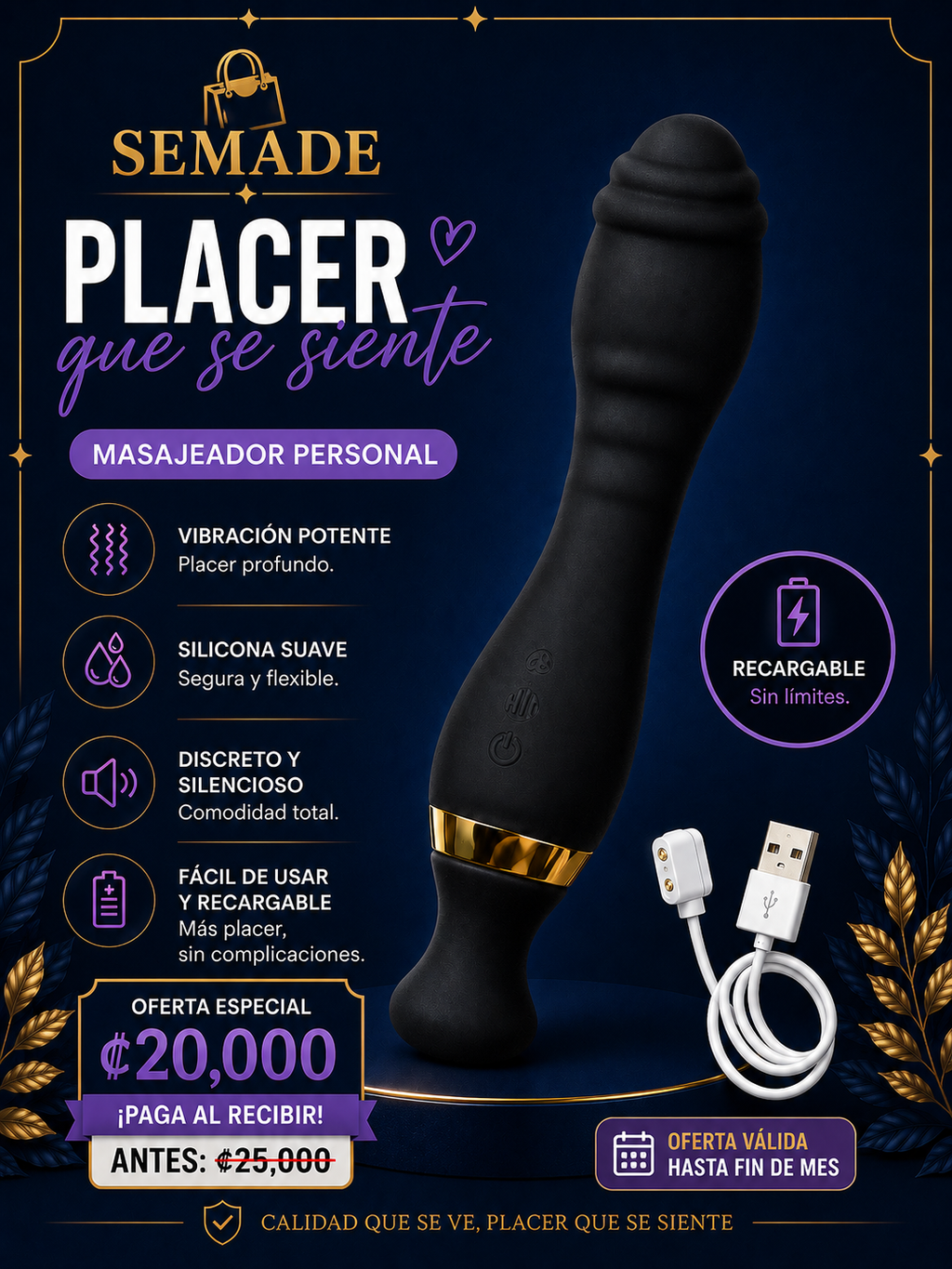 MASAJEADOR PERSONAL  RECARGABLE