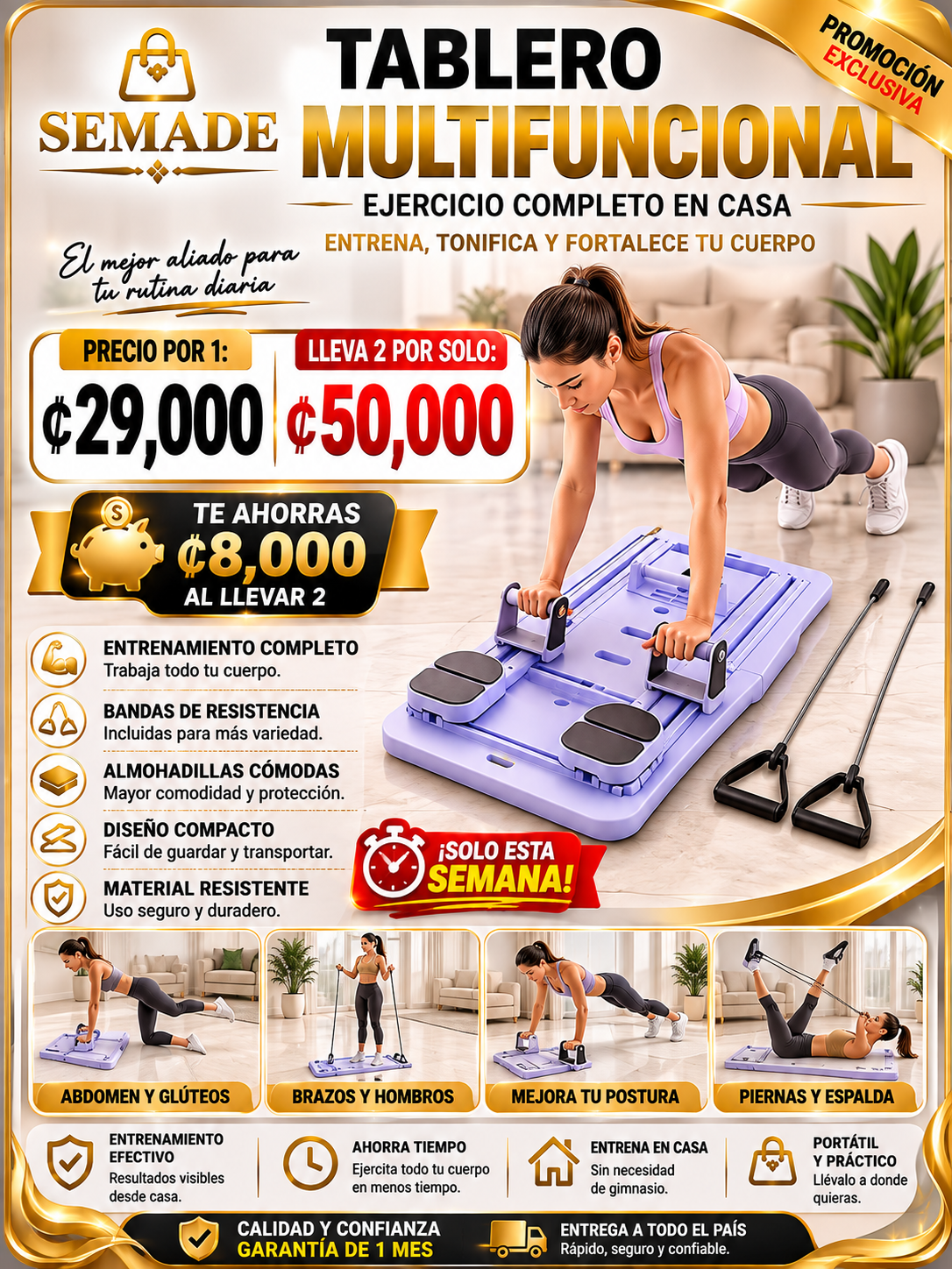TABLA DE PILATES PLEGABLE