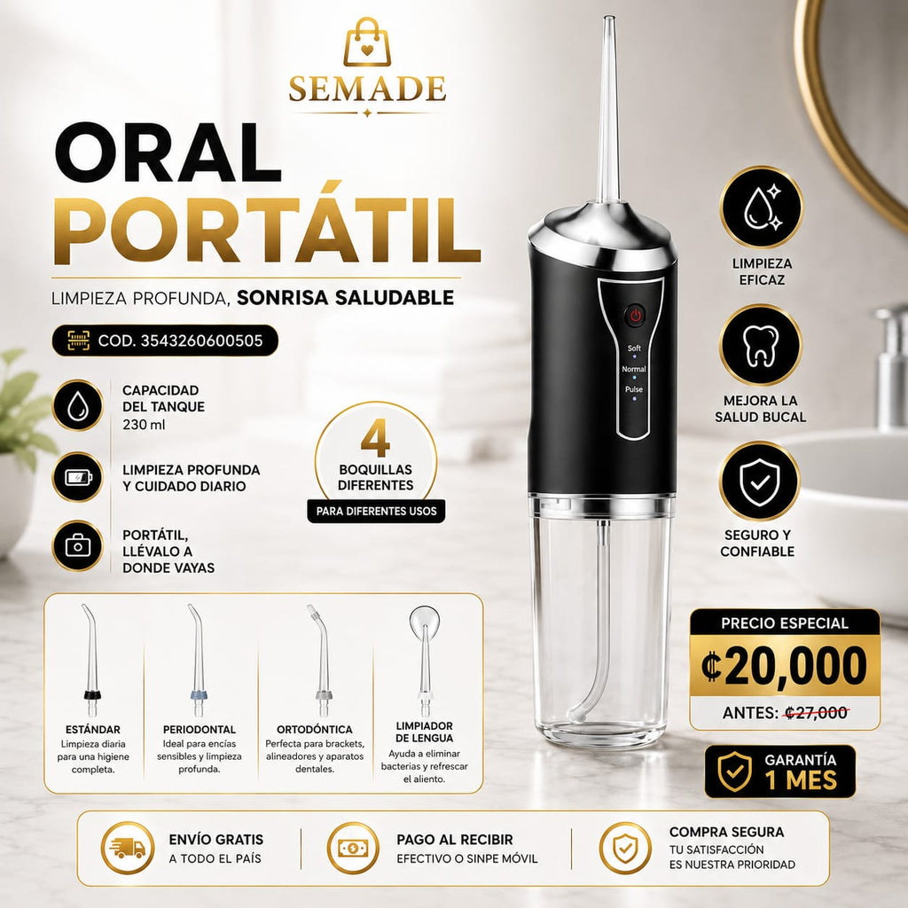 Irrigador Oral Portátil Recargable
