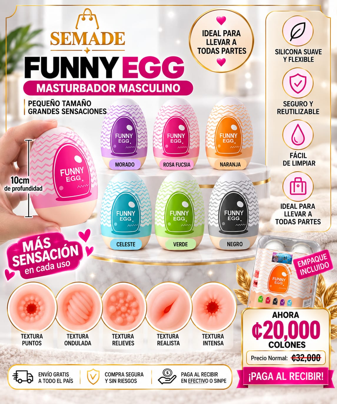 MASTURBADOR MASCULINO HUEVO SORPRESA