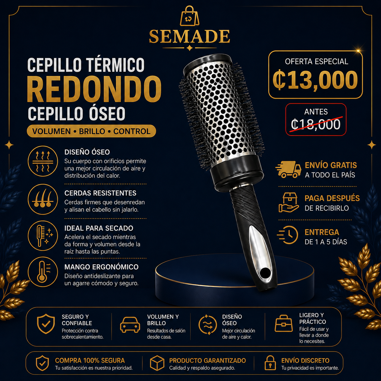 CEPILLO TÉRMICO REDONDO